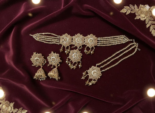 Luxury Gold Plated Bridal Jewelry Set