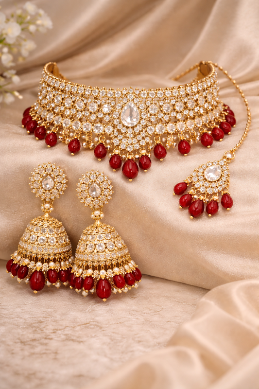 Royal Red Bridal Choker Set