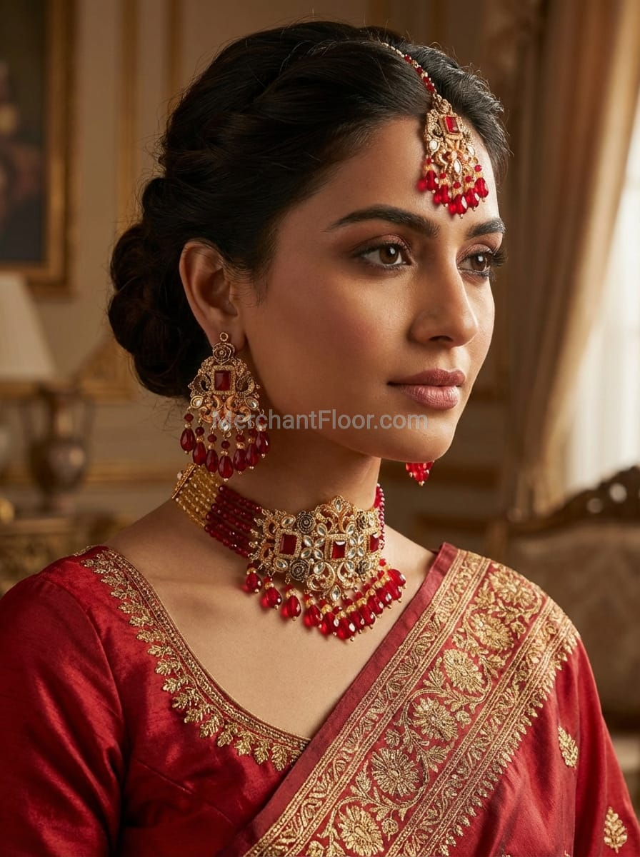 Royal Red Bridal Choker Set